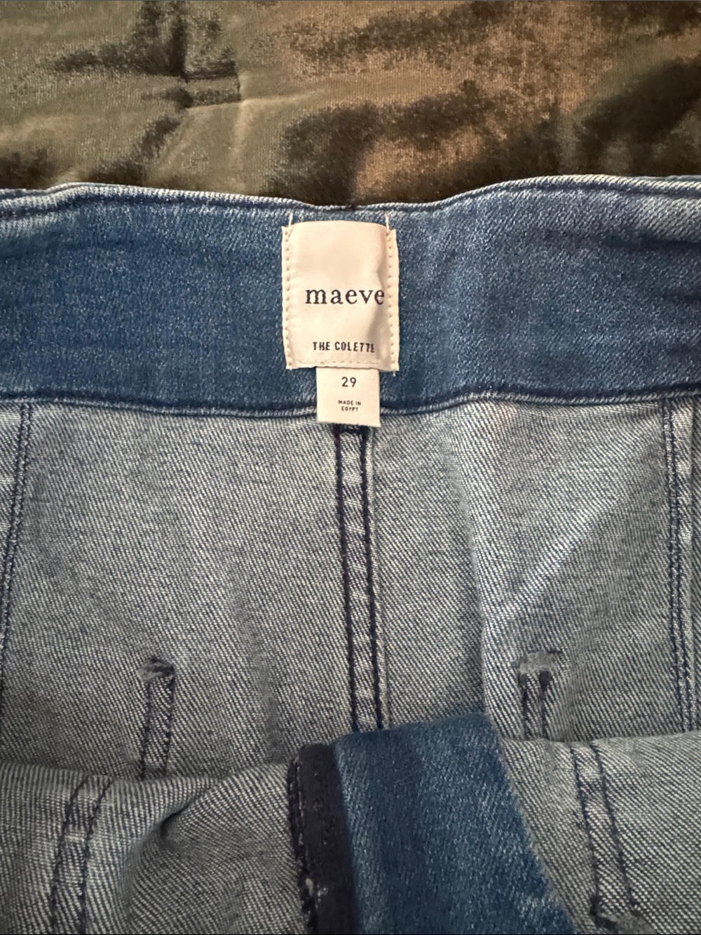 Maeve Wide-Leg Flare Jeans in Faded Blue Wash - Picture 2 of 2